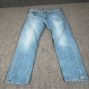 Levis 505 Jeans Men’s 34x28 Denim Light Wash Straight Leg Regular Fit